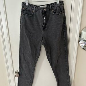 Top Shop Dark Grey/Black Mom Jean